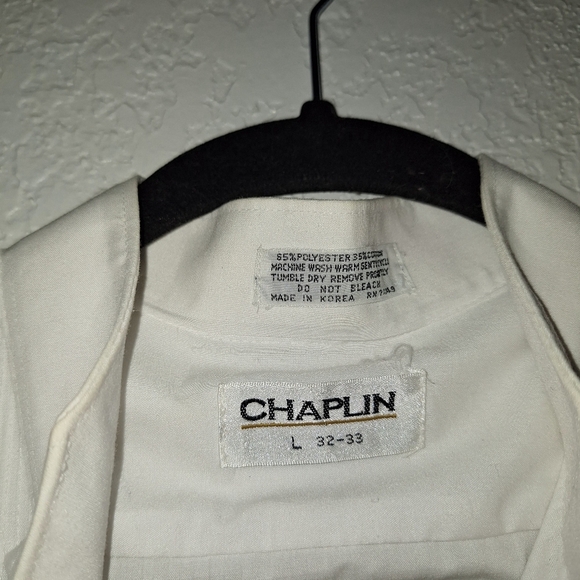 Vintage Tuxedo Shirt Patriotic Stars Embellishment By Chaplin Size Large 32-33 - Picture 7 of 9